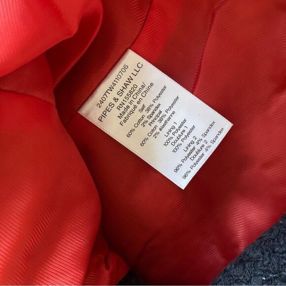 NEW Veronica Beard Mabel Collarless Tweed Jacket Blazer in Navy | size 2 - Picture 11 of 15